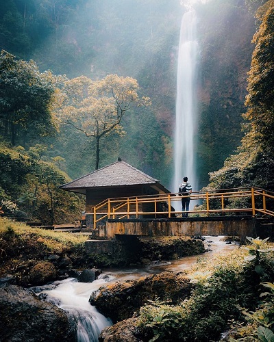 rainbow waterfall curug cimahi bandung